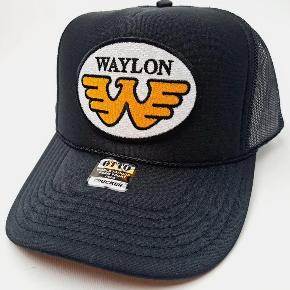 Outlaw Country Retro Vintage American Waylon Jennings Foam Trucker Mesh Snapback